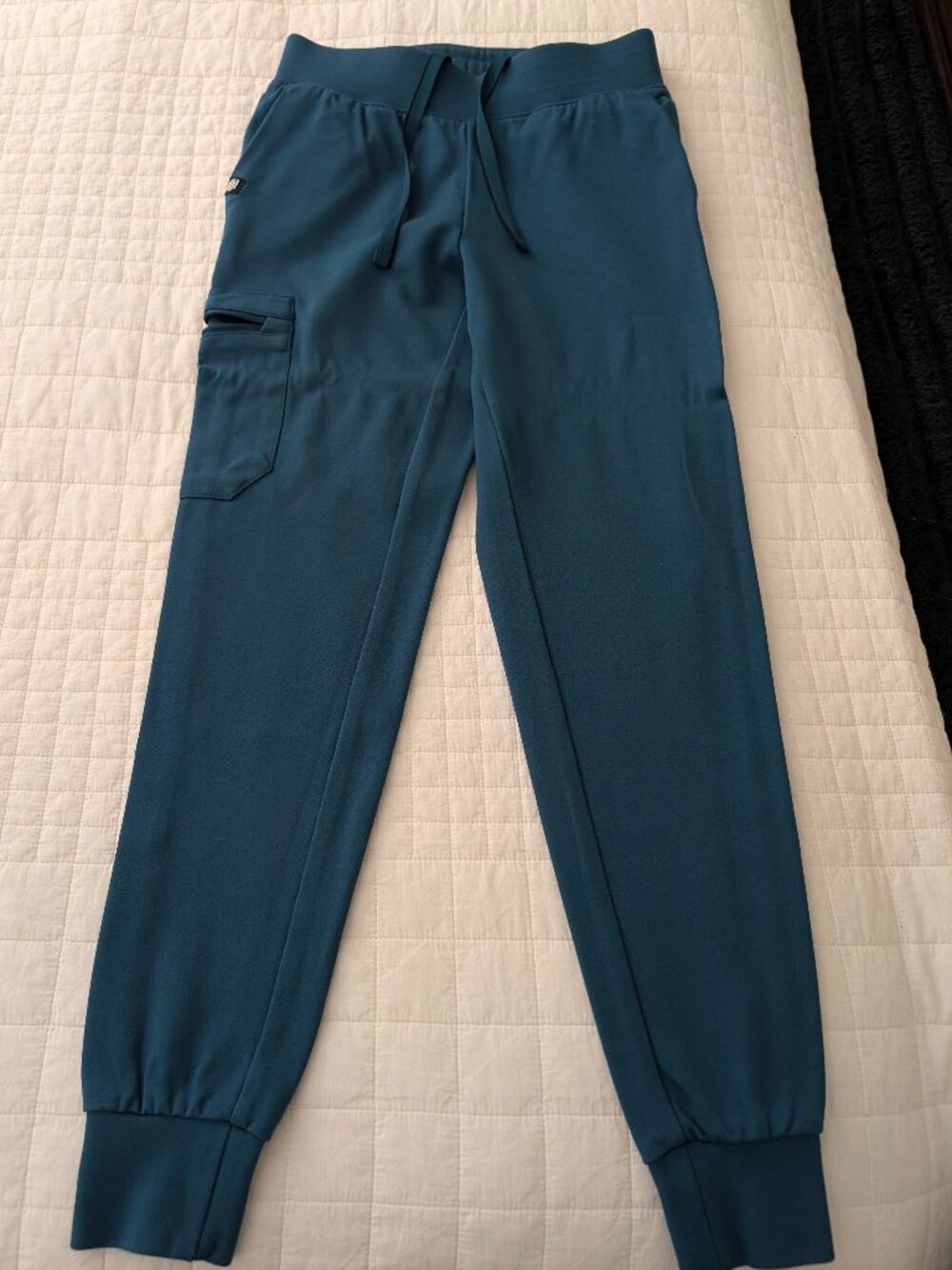 Jaanuu Rubi Slim Scrub UltraSOFT Jogger, Caribbean Blue, XXS Petite